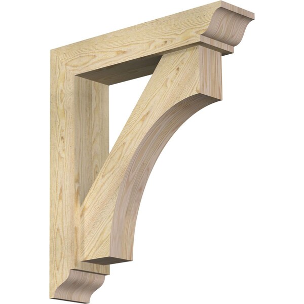 Ekena Millwork Westlake Traditional Rough Sawn Bracket w/ Offset Brace, Douglas Fir, 6"W x 26"D x 30"H BKT0604X26X30WTL01RDF - main